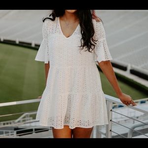 White eyelet dress
